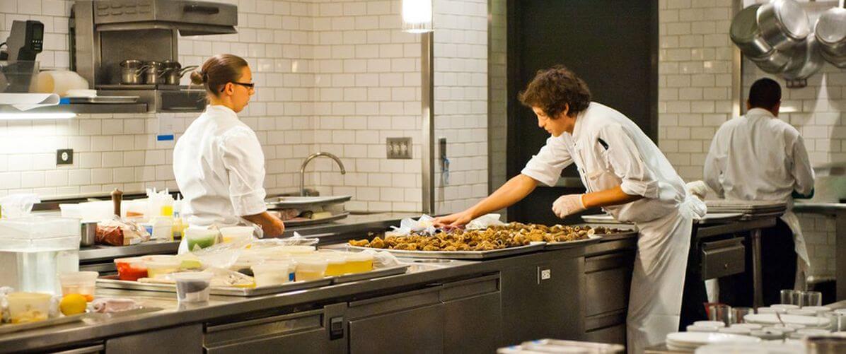 Restaurant Workers in Kitchen